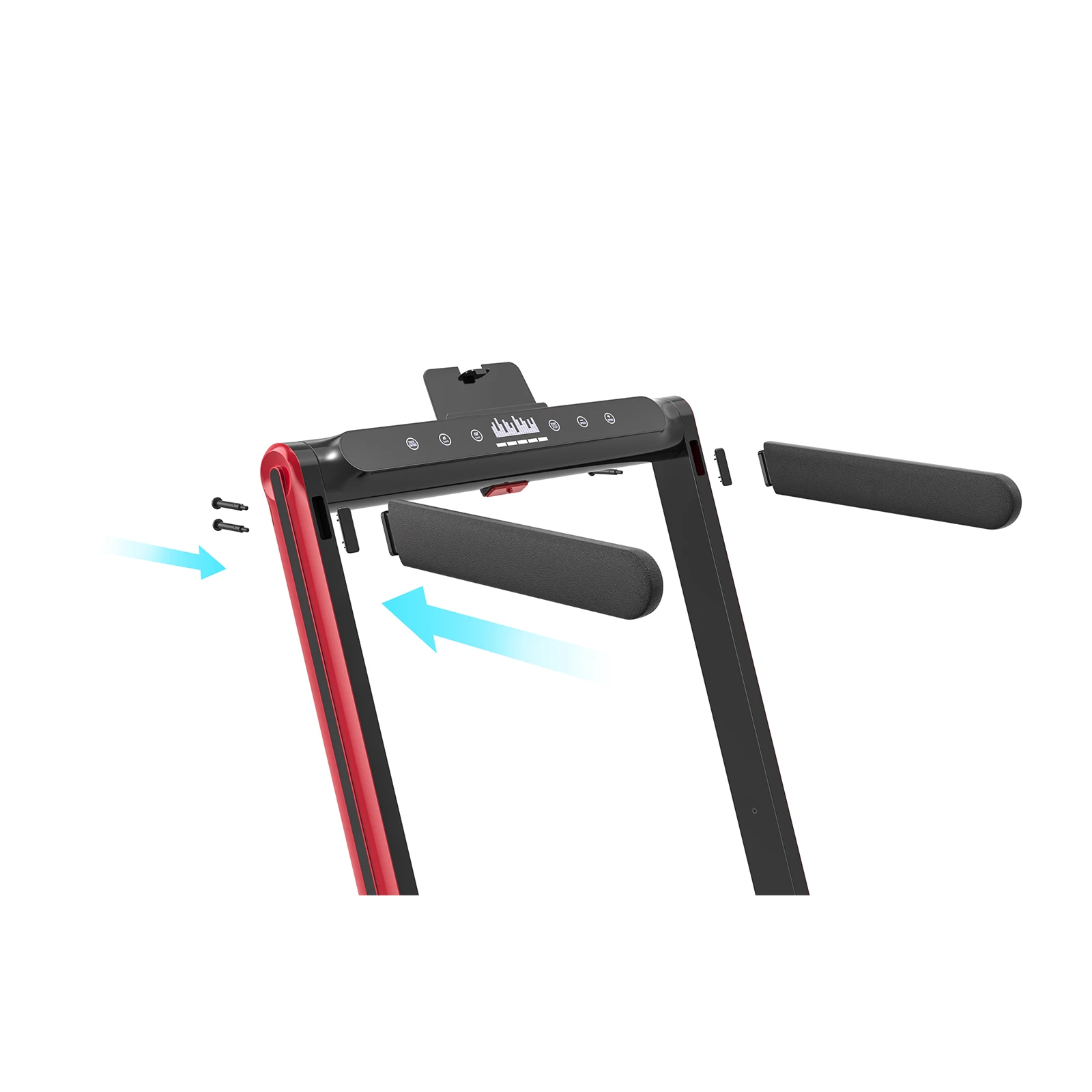 2 in 1 Compact Foldable Treadmill for Home with Wireless Speaker LED Display and Remote Control Walking Jogging Running Machine