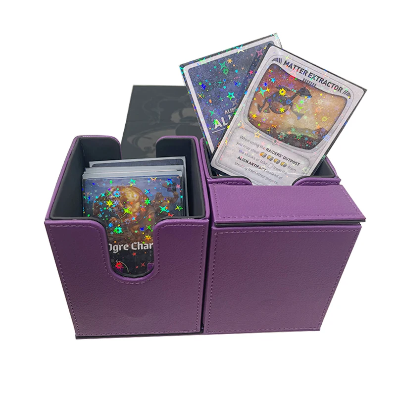 Collecting Card Deck Box Storage Case Customized Board Game Derivatives Pu Leather High Quality China Custom Size Accepted