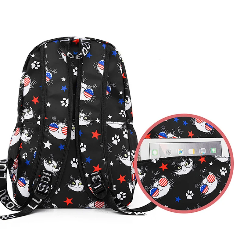 Fashion Water Resistant Custom Student Floral Backpack Summer Casual Sports Backpacks
