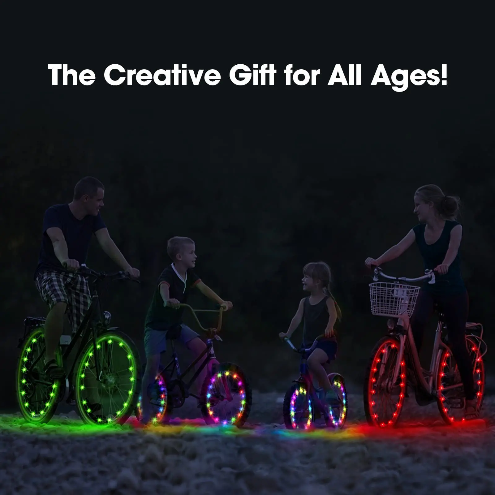 20 LEDs Waterproof LED Bicycle Wheel String Light Wire String Warning Bicycle Wheel Lights Tire Spoke Light