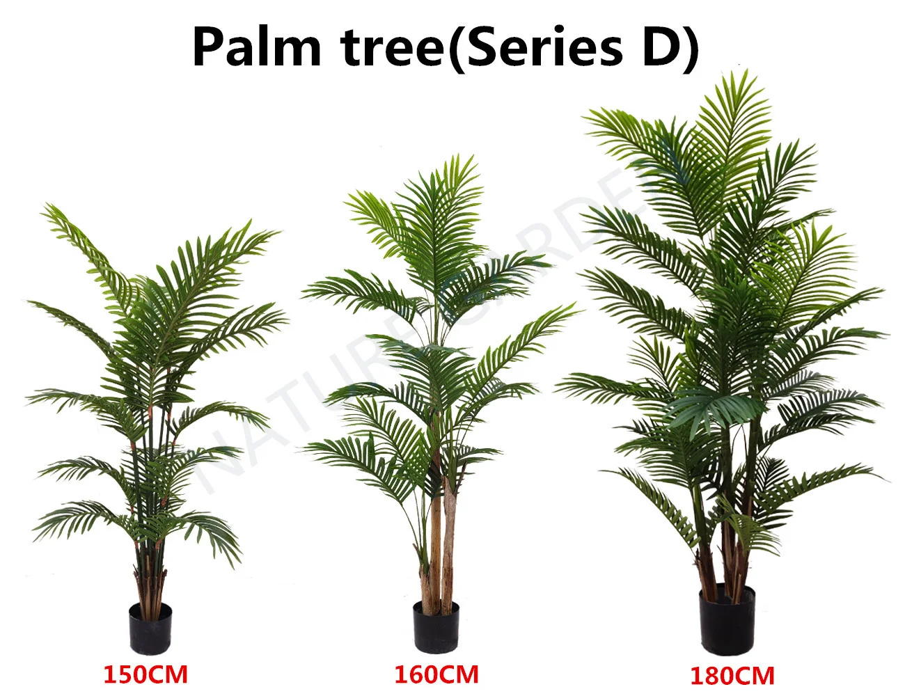 New Arrival Imitation Garden Plastic Plant Decorating Palm Areca Trees Fake Plants Decoration