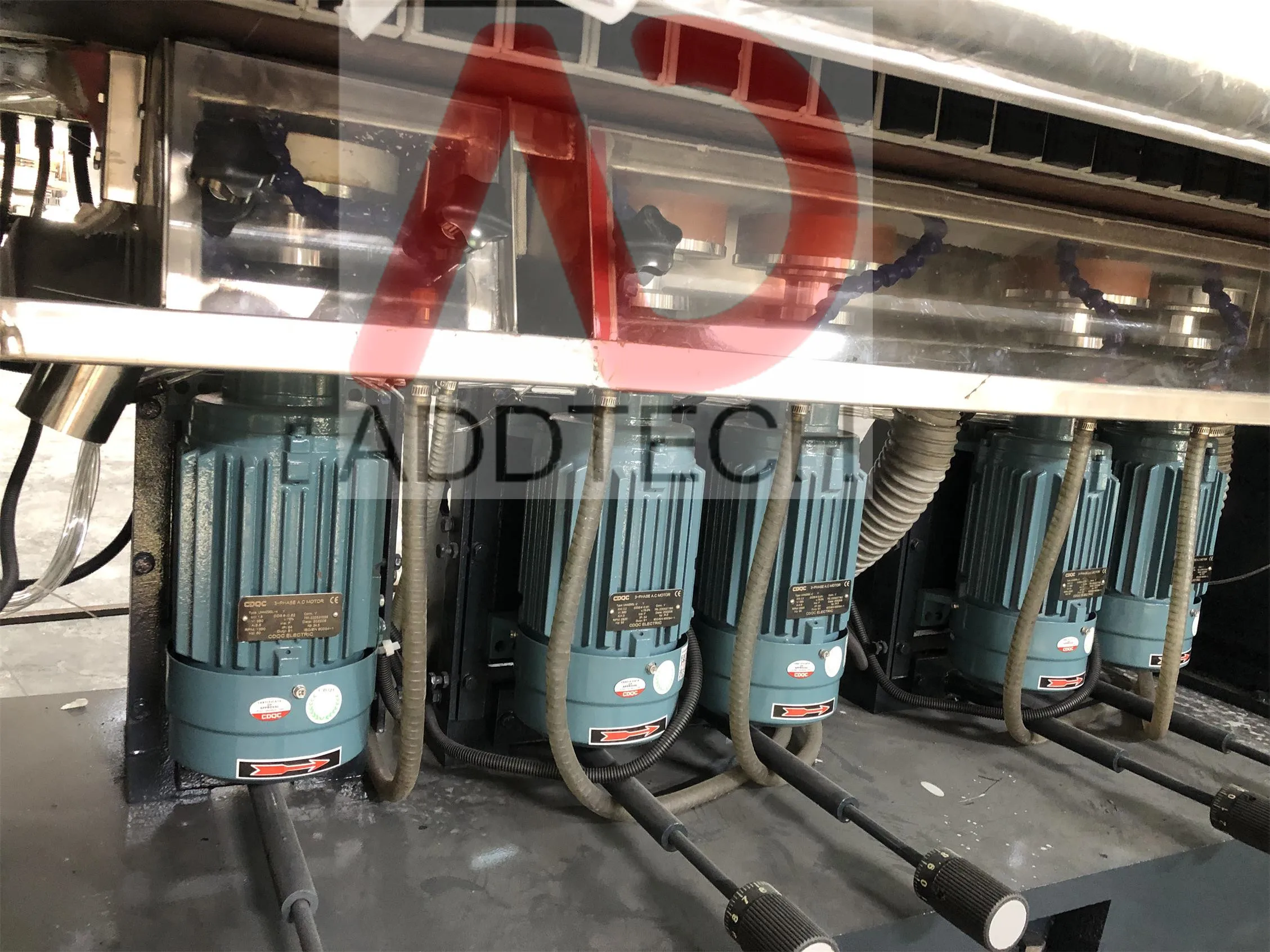 Full automatic edge polisher 11 Spindles Glass straight line edging machine with felt wheels