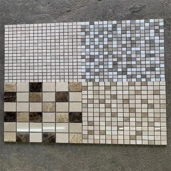 Natural Marble Art Carrara White Marble Square Mosaic Tile