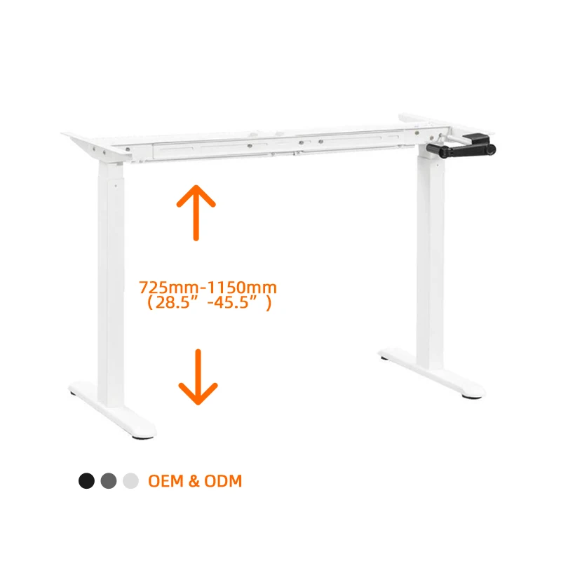 Регулируемая Настольная рама Sit/stand с ручным управлением и высотой 28,5-45,5 дюйма