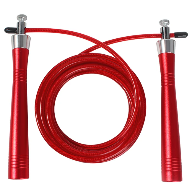 Wholesale Aluminum Handle Steel Wire skipping rope  Home Exercise speed jump rope