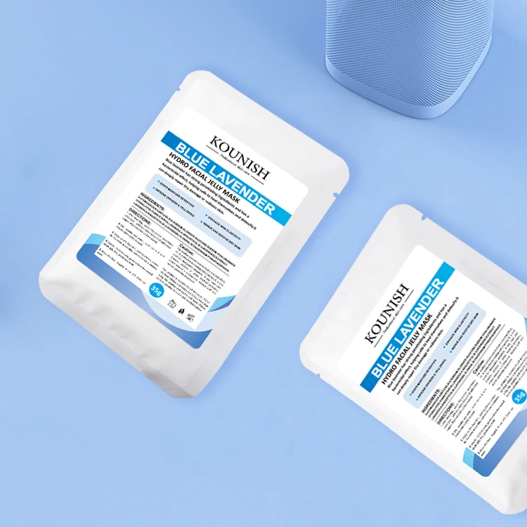 Wholesale Latest Korean Facial Skincare Wrinkle Tightening Lavender Jelly Powder Face Mask