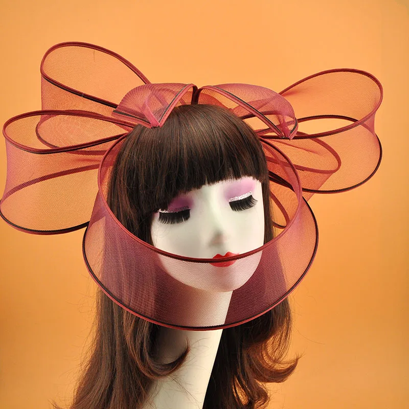 Hot hat Fascinators African Ladies wedding hats Femme women mesh fashion fascinator