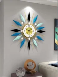 Дизайнерские настенные часы в скандинавском стиле, украшение для дома, металлические часы в европейском стиле, роскошные подвесные настенные часы 8 см