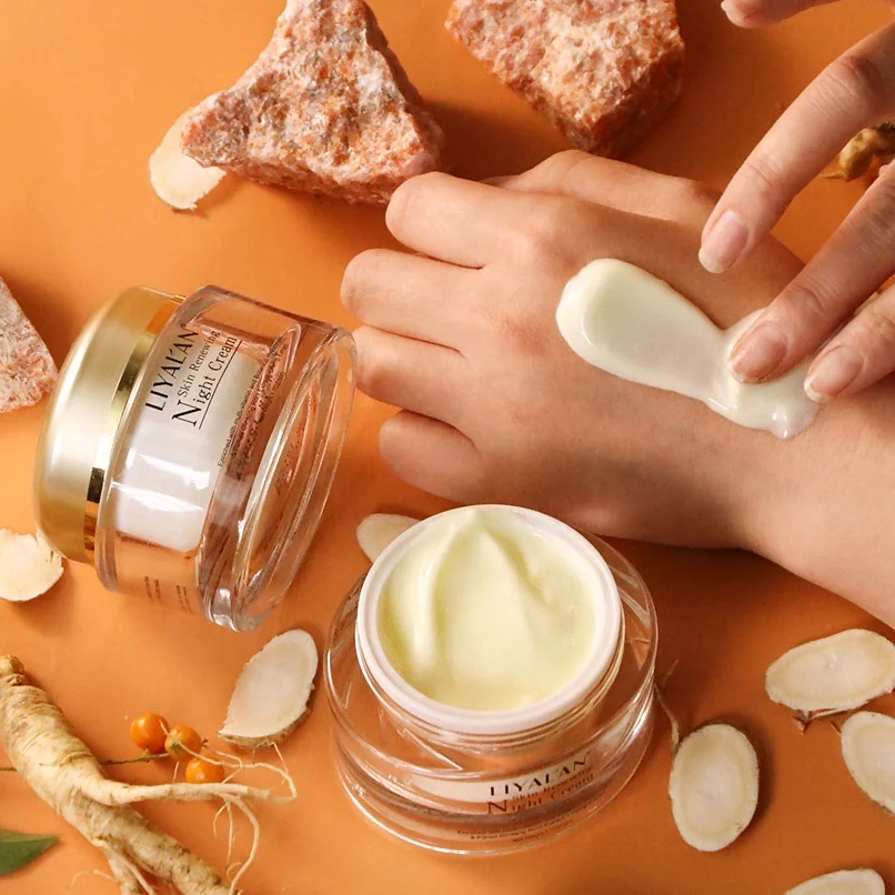 Private Label Whitening Moisturizing Smooth Wrinkles Vitamin c Ginseng Root Night Face Cream
