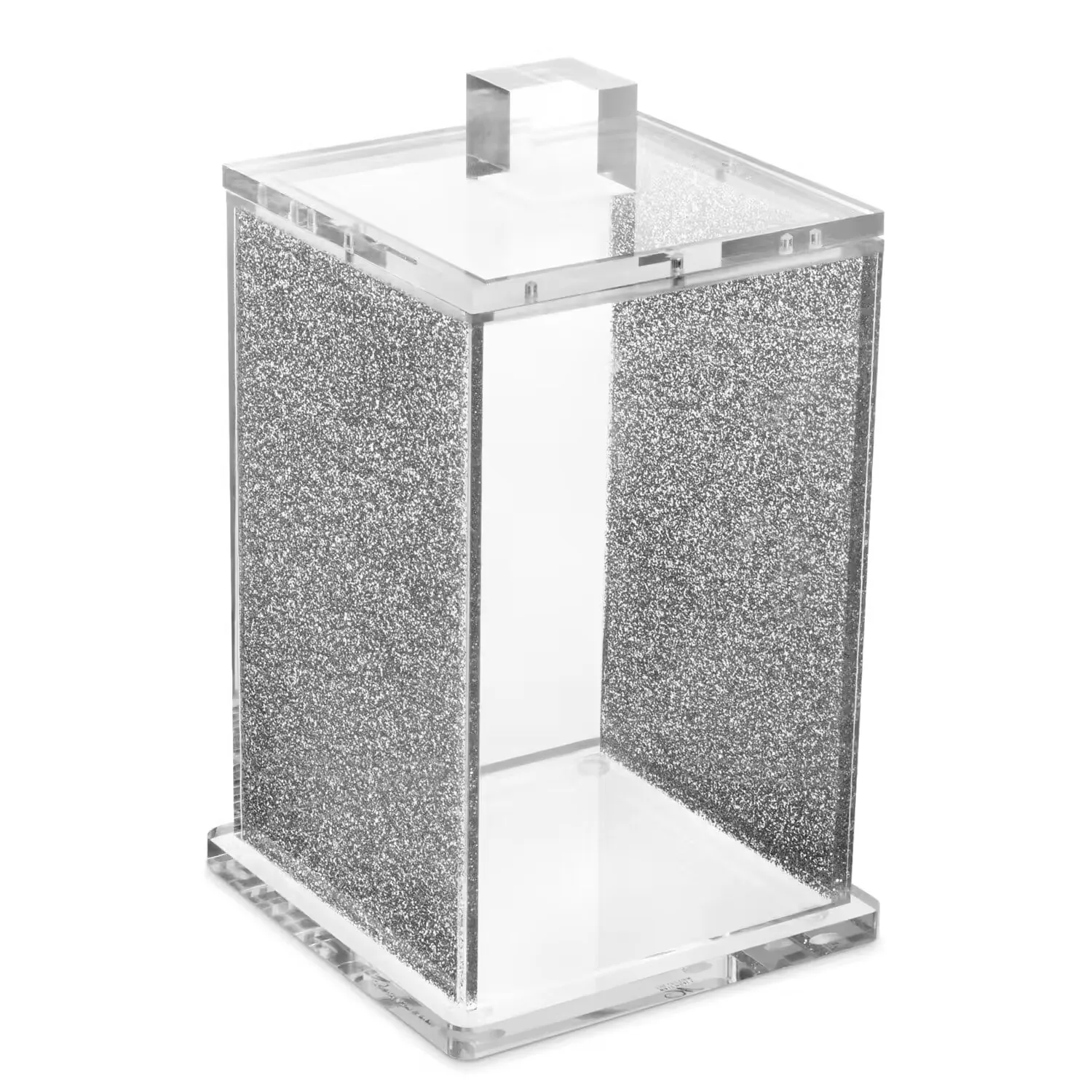 Acrylic factory customizes various models of modern simple white transparent home desktops lucite Square Canisters