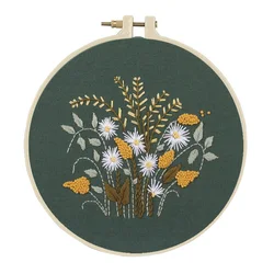 Dandelion Embroidery DIY Handmade Craft Kit for Beginner Printed Needlework Sewing Art Wall Embroidery Painting Home Decor