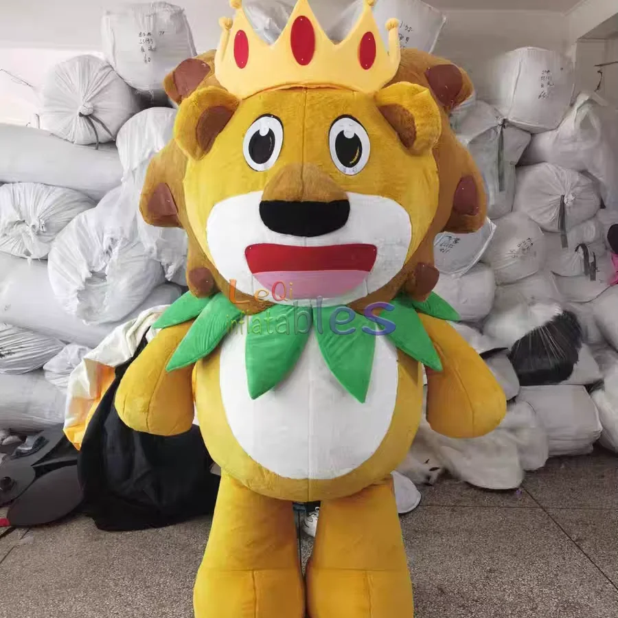 New Arrival Inflatable Lion Costumes Animal Cosplay Walking Suits For Carnival Parade Costumes
