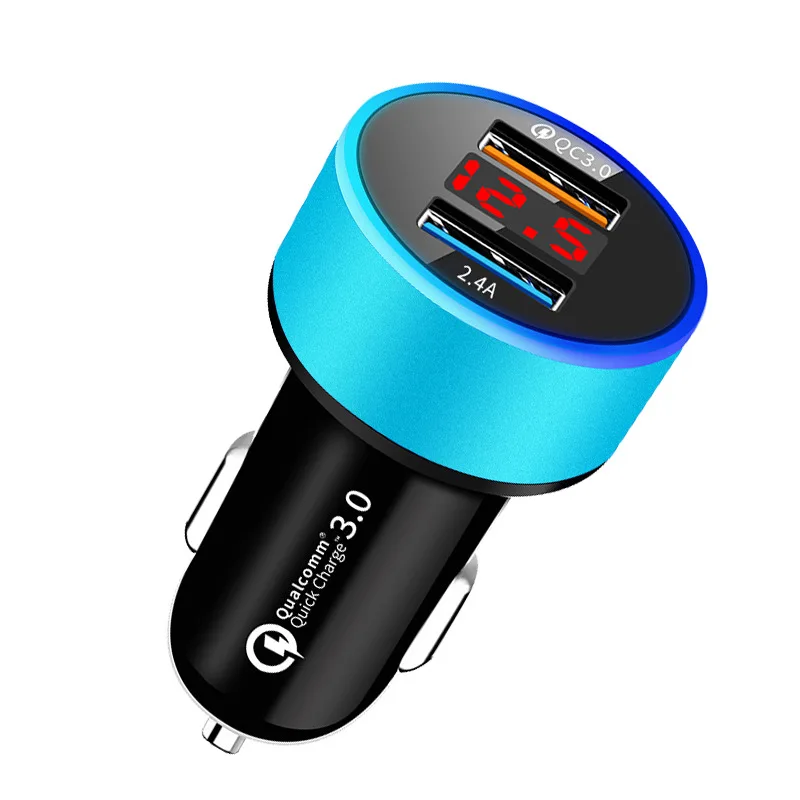 Led Dual Usb Car Charger 4.2a 2-port Usb 12v 24v For Mobile Phone Power Supply Usb Charger For Car And Ship