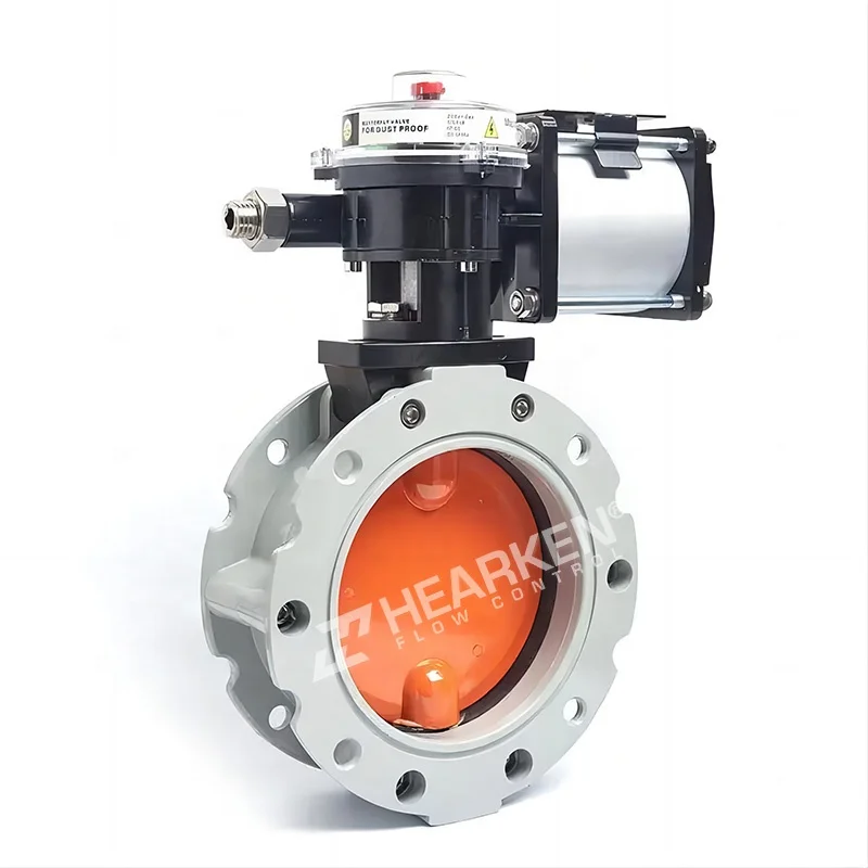 DN100 DN200 V1FS Cement Mixing Aluminum Alloy  for Cement Pneumatic Powder Butterfly Valve