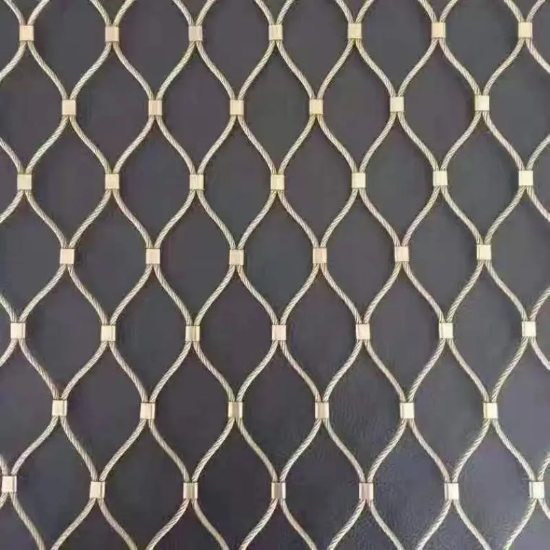 Ferrule Type Flexible 316 Stainless Steel Wire Rope Cable Net Zoo Bird Parrot Aviary Mesh Safety Fence