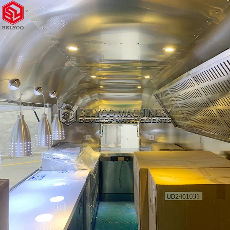 Дешевый высококачественный трейлер для пищевых продуктов Airstream с полной настройкой кухни индивидуальный брендинг мороженого и тележки