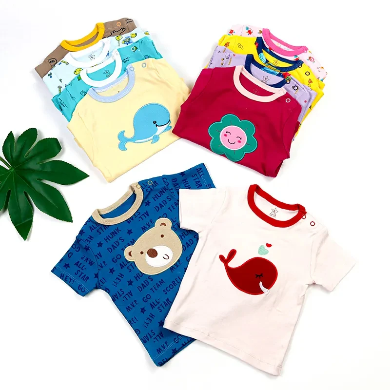baby product clothes baby gift Soft Cotton Clothes Newborn short sleeve 5 pcs Set T shirt