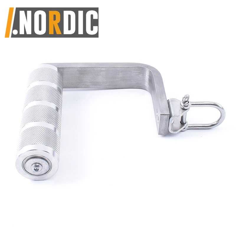 304 Stainless Steel Arm Wrestling Exercise Handle Wrist Exerciser Forearm Strength Tool Knurled Grip Premium Stainless Steel