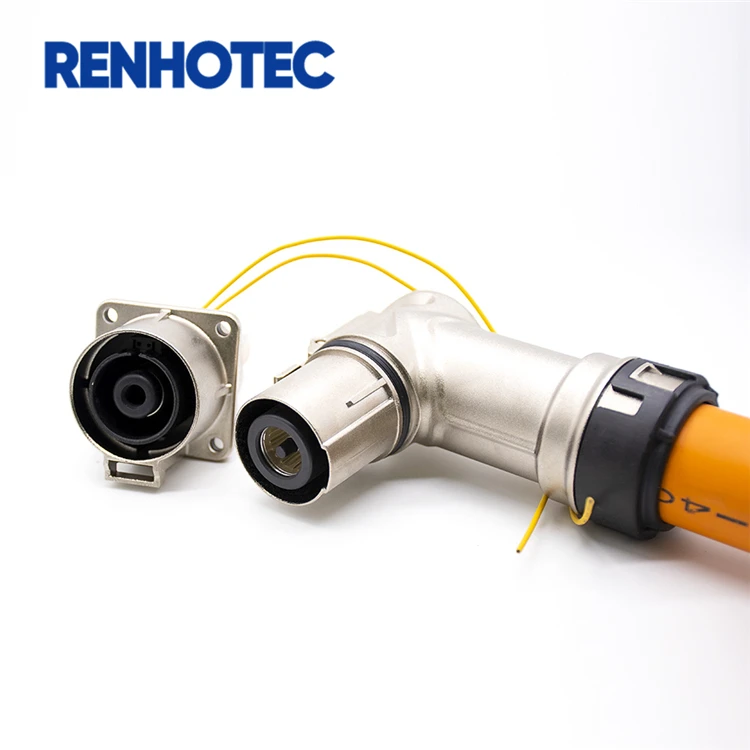 Metal 500A 1 Pin Plug Socket HVIL 5kv High Voltage Connector 5000V Shv