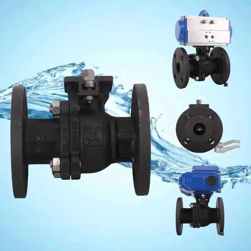 DN40 60 High Strength Corrosion Resistant  High Platform GB ANSI cast iron WCB Flange Ball Valve