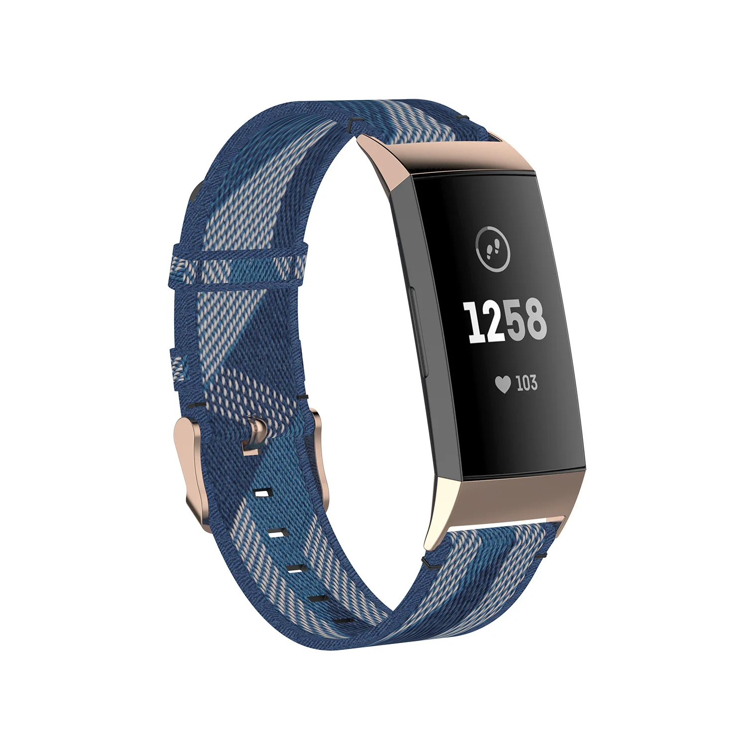 Qiman Fashion Military Nylon Woven Watch Strap for Fitbit Charge 3 SE Charge 4 SE Durable Watch Band For Fitbit Charge 4
