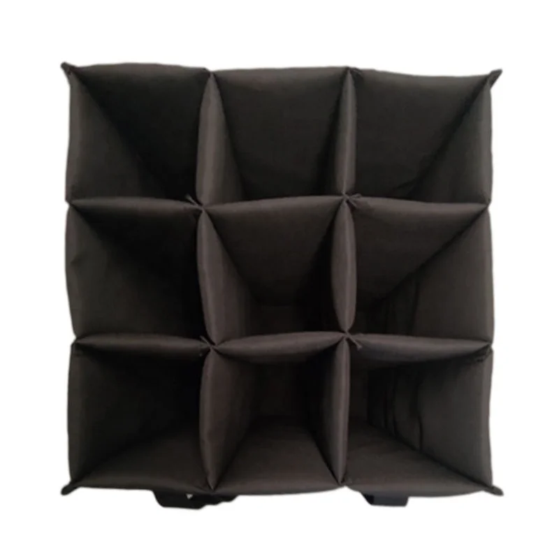 Black Promotional Supermarket 9 Bottles Wine Carrier Bag with Logo