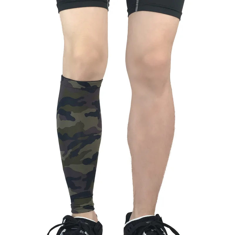 China supply camouflage anti-slip calf joint sleeve slimmer shin pressure brace leg strap guard for riding fitness safety gear