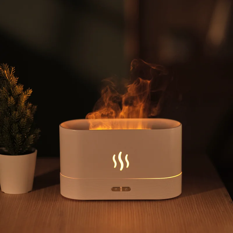 Trending Products Portable Essential Oil Flame Aroma Diffuser Desktop Aromatherapy Machine  Air Humidifier