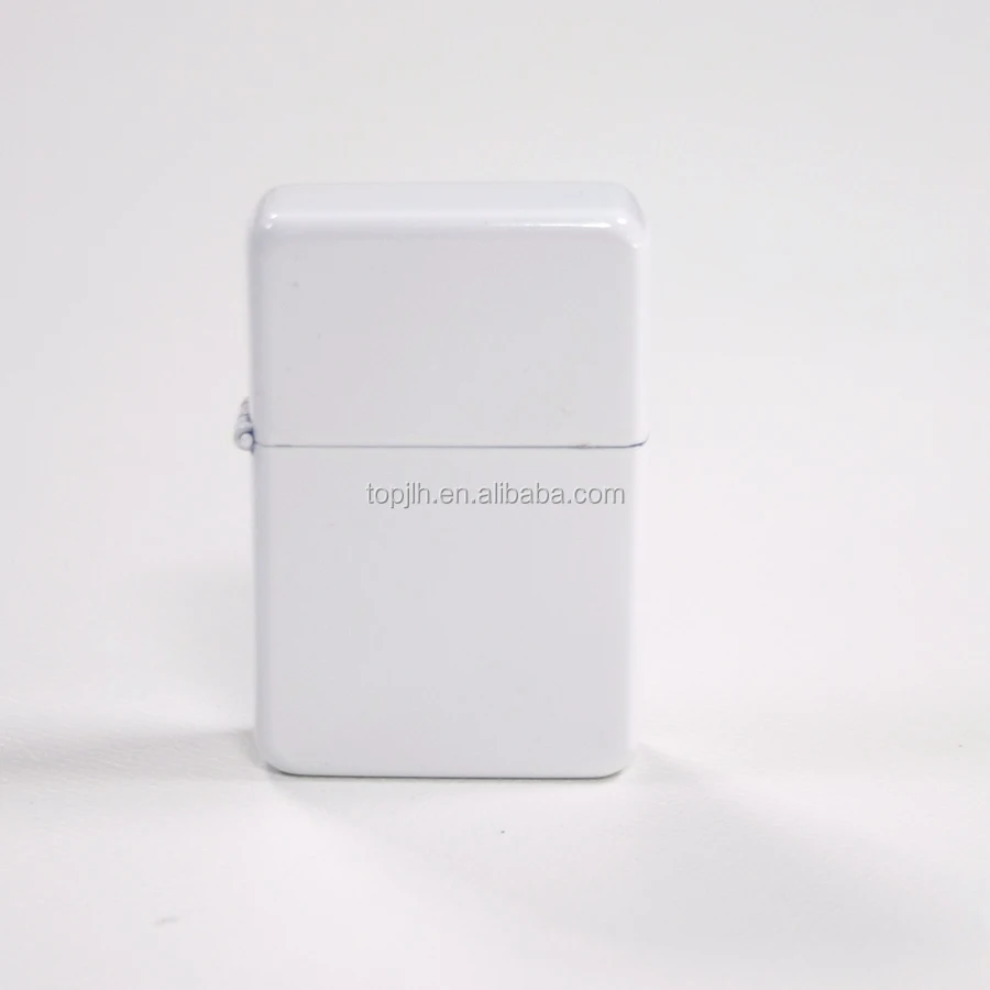 Sublimation Blanks Lighter Custom Print Metal White Lighter Gift Pocket Lighter