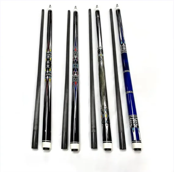 High Quality 1/2-PC Carbon Fiber Handmade Pool Cue Billiard Cue Steel-Joint Brass-Joint Maple-Butt 10mm Leather Protectors