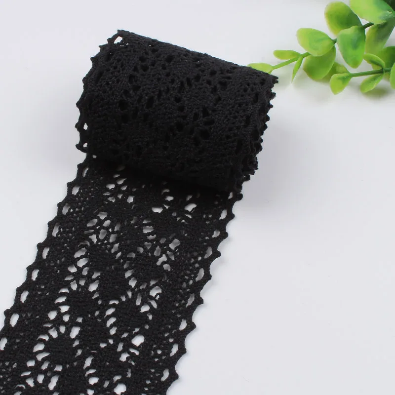 High Quality French Lace Trims Border Embroidery Eco-Friendly Polyester Cotton Lace Fabric