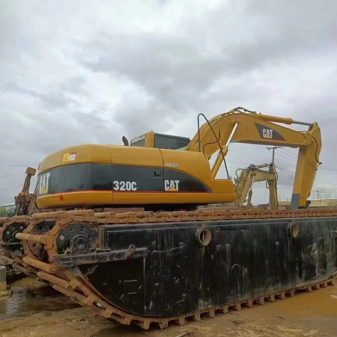 Б/у CAT 320C экскаватор-амфибия лодка корабль 20ton экскаватор