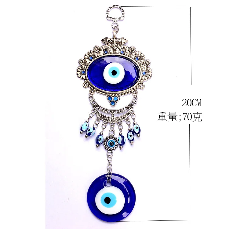 Factory Outlet Nazar Blue Evil Eye Wall Hanging Ornament Lucky Amulets Perfect for Garden and Anywhere Add Beautiful Scene
