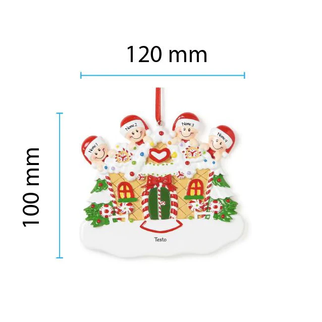 Custom Hand coloring Christmas Decor Resin Crafts Christmas Hanging Ornament Christmas Ornament