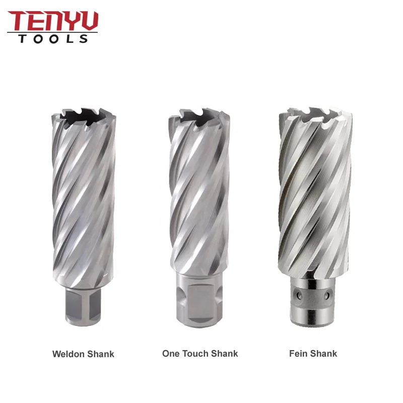 Titanium Coated Hss Annular Broach Cutter Core Slugger Drill Bits with Weldon Shank for Metal Cutting