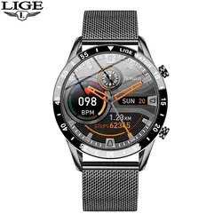 LIGE Watch for Men Heart Rate Watch Outdoor Running Sports Life Waterproof Fitness Sleep Monitoring Multifunctional Watches 0189