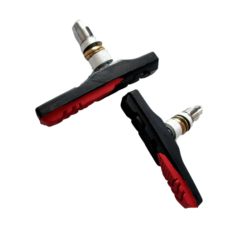 Комплект тормозных колодок для горного велосипеда, V-тормозные колодки с шестигранной гайкой и прокладками, бесшумные, без скольжения, для горного велосипеда