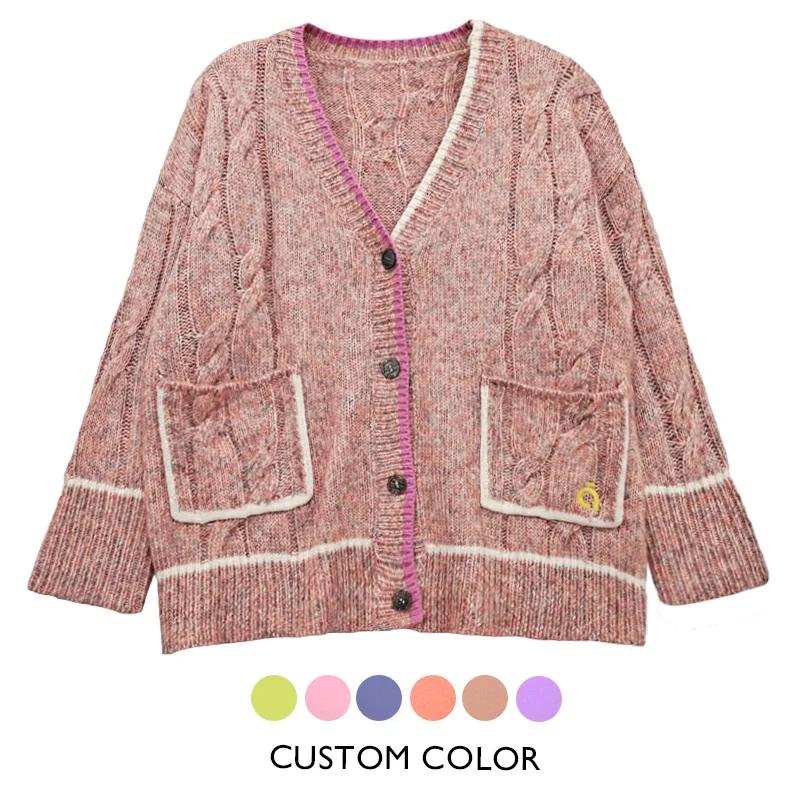 High qualitysweater long sleeve cardigan woman tops fashionable crochet or women handmade sweater