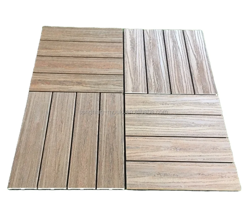 outdoor DIY square decking tile 300x300 size For Garden Balcony