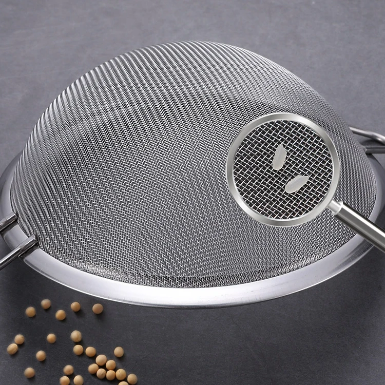 
3pcs Premium Quality Kitchen Fine Mesh Stainless Steel Fine Mesh Strainers Colander Sieve Set With Long Handle 