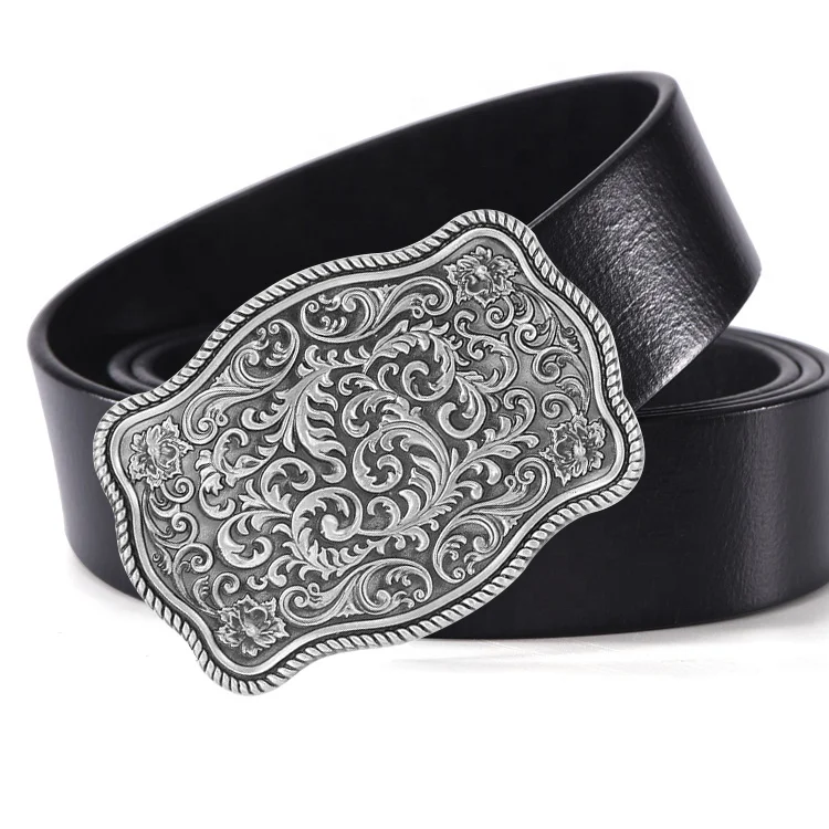 Best quality wedding bulk blank letter initials custom design western Belt buckle