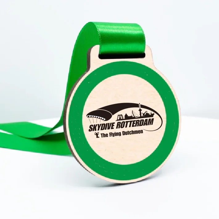 Hypercrafts 2024 Hot Laser Engraving Custom Wood Personalized Wood Medal Decoration And Souvenir Gifts