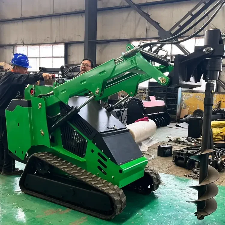 Мини-погрузчик 25 л.с. двигатель Kubota дизельный бортовый руль насадка Лесной Мульчер шнековый выключатель