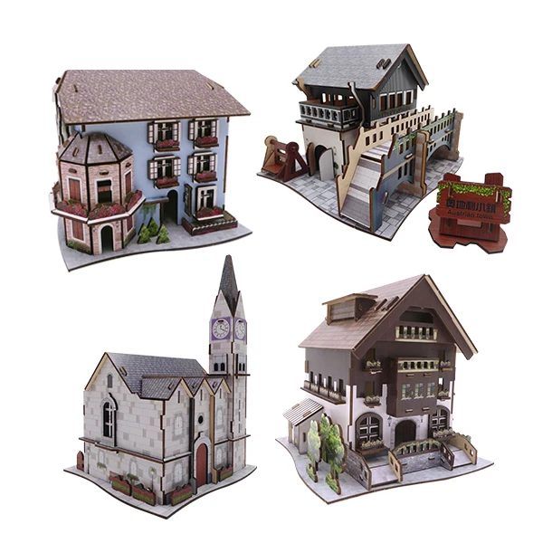 Cotwins 3d wooden educational craft gift decoration puzzle China style Beijing best selling puzzle tourist souvenir Hobby Gift