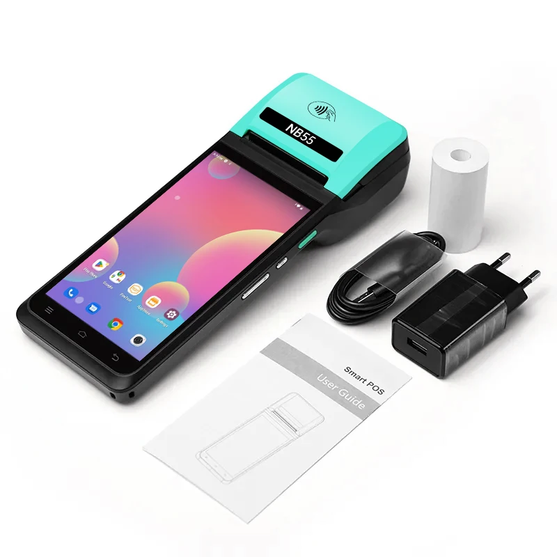6-дюймовый умный Android 4G 58 мм Принтер Nfc-ридер 6400 мАч Аккумулятор ручной 13 0 Pos чековый принтер Pda терминал