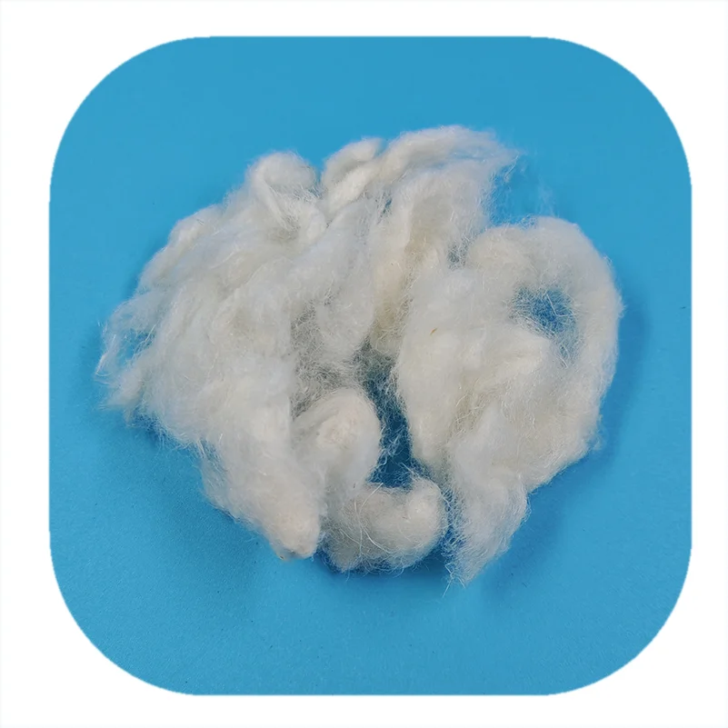 Bleached 100% Natural Hemp 3.2dx22mm Flax Fiber for Blended Spinning