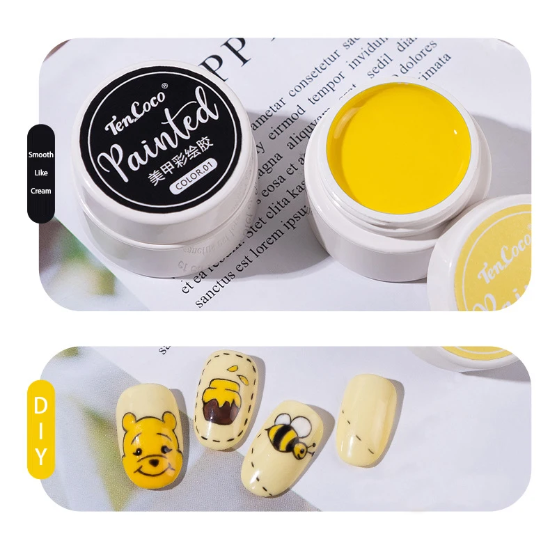 OEM ODM Professional UV Nail Gel Polish Custom Logo Private Label Drawing Painting Nail Art UV Honey Girl Gel Polish