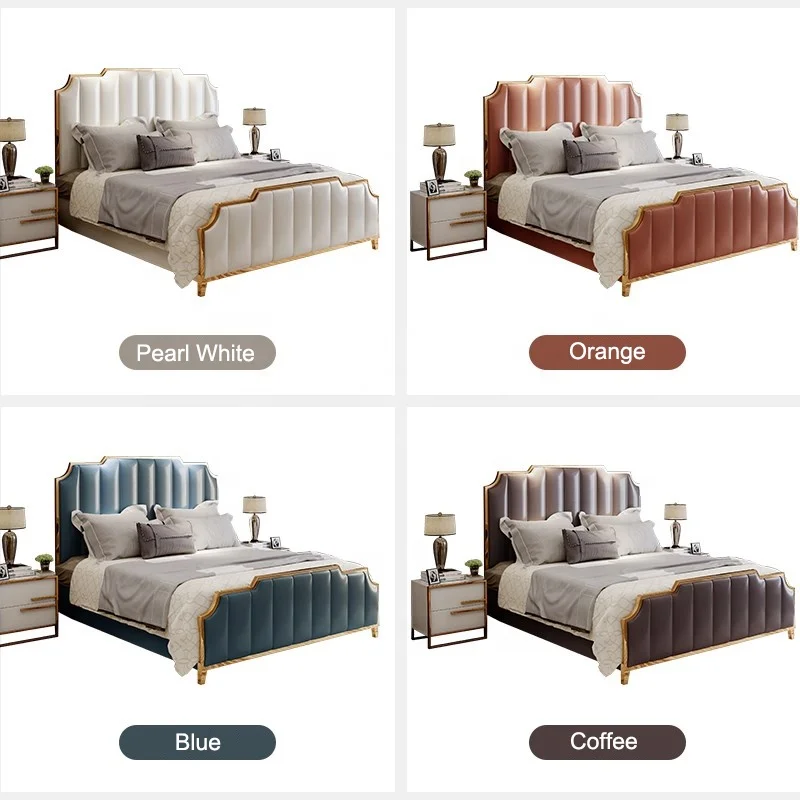 Wood Frame Murphy Bed Italian Style Luxury Bedroom Furniture Home and Hotel Beds