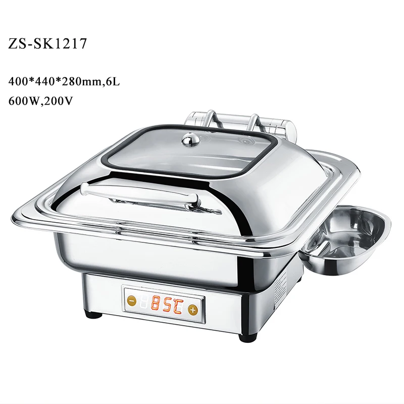 6 9 литров рулон топ жаровня блюдо буфетный подогреватель еды 18 10 нержавеющая сталь электрический шейкер пользовательский логотип