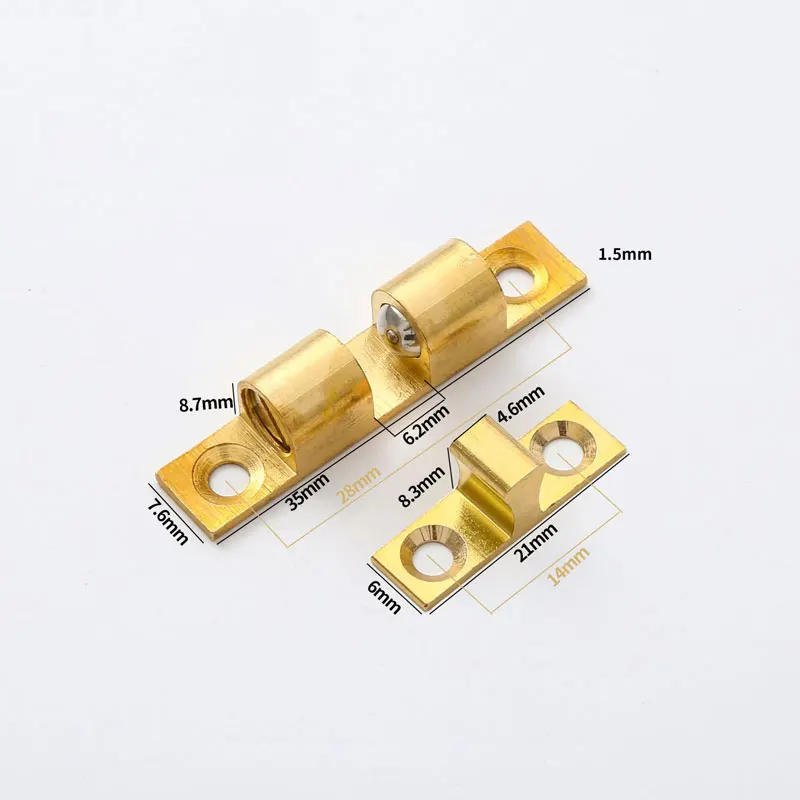 ULW wholesale customized push to open brass cabinet magnetic catch door closer for home kitchen or hotel use